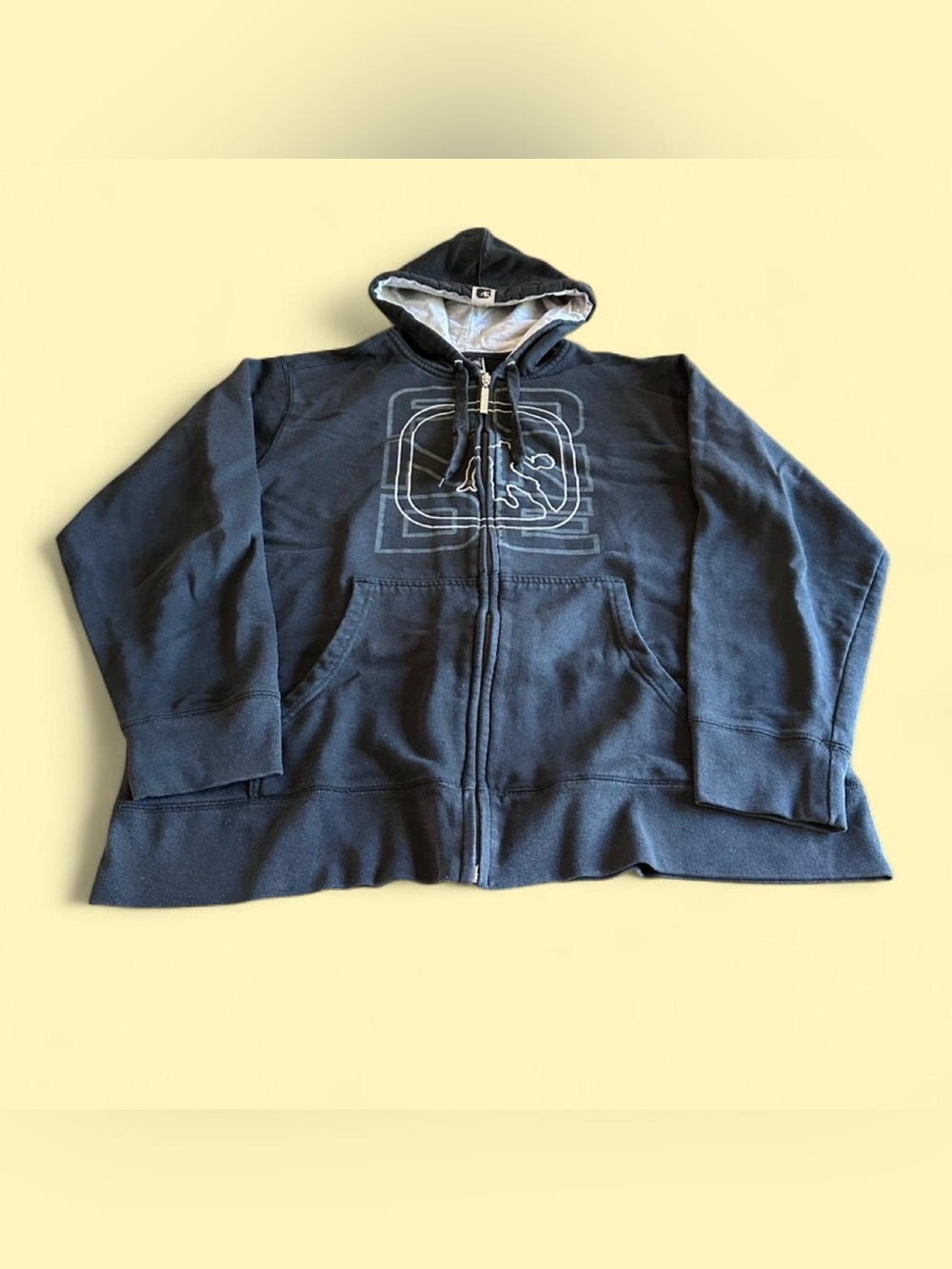 Vintage Y2K AND1 Full Zip Hoodie Men’s XL Black Faded Graphic